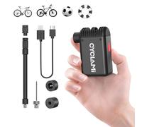 CYCLAMI Electric Bike Pump Mini 100PSI Portable Bicycle Pump with Schrader & Presta Tire for MTB Road Bikes Ball Rechargeable Compact Light