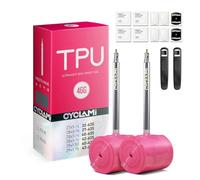 CYCLAMI Metal Valve TPU Gravel/MTB Inner Tube, 2PCS TPU 4.0 Bike Inner Tube with Excellent Air Retention,for Gravel 700x32/35/37/40/47C-622 & Mountain Bike 26"/27.5"/29"X1.9-2.5 (Gravel-FV:65MM)