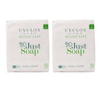 CYCLAX Just Soap 2 X Twin Packs Each Pack 2 Bar 100 GM, Pure & Gentle Soap Bar for sensitive - Vegan Certified, British Brand - Natural Cleansing for Soft and Healthy Skin, Total (4- Bar)