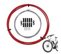 Cycle Brake Cable Kit, Cycle Change Cable, Derailleur Cable and Housing Set - Brake Transmission Lines Set with End Caps and S Hooks for Cycling