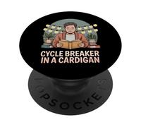 Cycle Breaker In A Cardigan Gentle Parenting Dad PopSockets Adhesive PopGrip