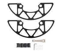 Cycle Chainring Guard Aluminum Alloy 104BCD Cycle Sprocket Protector for 38 to 40T Positive Negative Teeth Mountain Cycle Single Disc Sprocket (Black)