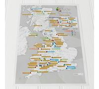 Cycle Climbs Scratch Off Travel Map - Maps International - Great Gift for Cyclists - 29 x 42cm
