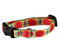 Cycle Dog Recycled Kaleidoscope Dog Collar, Small, 15-30 cm, Red/Orange