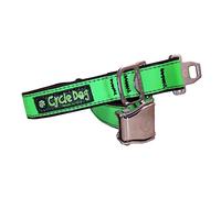 Cycle Dog Recycled Max Reflective Metal Buckled Dog Collar, Medium, 30-53 cm, Green