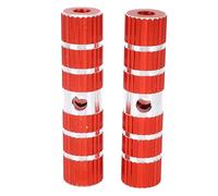 Cycle Pedals Axle Foot Rest Pegs Reinforced Solid Durable Non Slip Stable Support for Mountain Bike Rear Wheel Aluminum Alloy 10cm 2 Pack (Red)