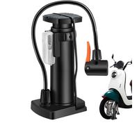 Cycle pumps tires - 140 psi foot -operated air compressor, mountain bicycle inflation tools | -gut pressure base with folding pedal tubeless valve adapter suitable tubes frame bag