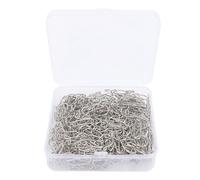 Cycle Shaped Paper Clips, Cute Colored Stainless Steel Decorative Paper Clips Bulk Pack of 100 with Clear Storage Box for Office Notebook School Documents (Silver)