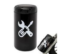 Cycle Tool Can - Hard Shell Compact Design Gear Organizer, Black PP Solid Water Bottle Cage Pod Spare Tubes | Screw Tire Patch Holder Carrier For Outdoor Mountain Road Riding Journeys Maintenance
