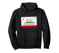 Cycling Aficionado Republic Vintage Bicycle Biking Graphic Pullover Hoodie