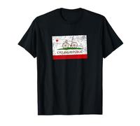 Cycling Aficionado Republic Vintage Bicycle Biking Graphic T-Shirt