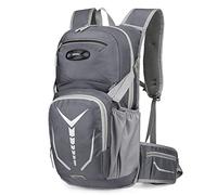 Cycling Backpack Ultralight Sports Bag Breathable Bicycle Running Hiking Camping Travel Daypack with Hydration Insulation Layer Helmet Buckle Waist Pockets Zipper Front Pockets Side Compartments
