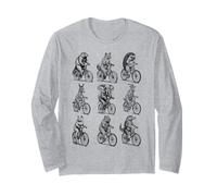 Cycling Bicycle Cyclist Wild Animals Animal Pattern Long Sleeve T-Shirt