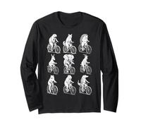 Cycling Bicycle Cyclist Wild Animals Animal Pattern Long Sleeve T-Shirt