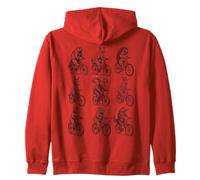 Cycling Bicycle Cyclist Wild Animals Animal Pattern Zip Hoodie