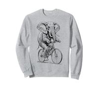 Cycling Bicycle Elephant Vintage Cyclist Biker Wild Animal Sweatshirt