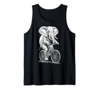Cycling Bicycle Elephant Vintage Cyclist Biker Wild Animal Tank Top