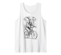 Cycling Bicycle Elephant Vintage Cyclist Biker Wild Animal Tank Top