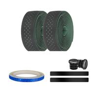 Cycling Bicycle Handlebar Tape for Road Bike Non-Slip Tape with Waterproof Adhesive 2.5 mm Thick RaceRibbon with Wheel Body Sticker Reflective Sticker and End Strips (Green)