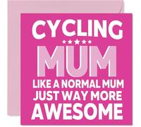 Cycling Birthday Card for Mum - Awesome Mum Sports - Happy Birthday Card for Women, 145mm Female Greeting Cards