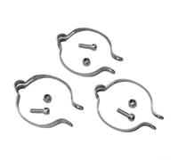 Cycling Brake Hose Clips 3pcs 34.9mm Steel Fixing | Fix brake wires, fit 25.4mm tubes, steel build, silver finish, easy install(34.9mm)