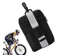 Cycling Card Bag - Tear Resistant Wear Resistant Polyester Material | Smooth Zipper Fastener Mini Cycling Earphone Bag | Outdoor Sports Everyday Use Case, Cool Black Style Build