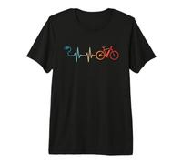 Cycling Electric Bicycle Heartbeat Cyclist E-Bike Premium T-Shirt