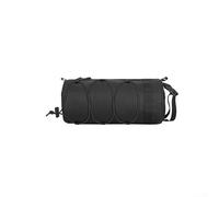 Cycling Equipment Carrier Waterproof Cylinder Shaped Bicycle Tubular Bag with Adjustable Straps for Secure Fit (Black)
