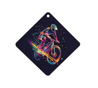 Cycling Forever Colorful Speed 1Pcs Car Air Freshener Automotive Aromatherapy Tablets Hanging Scented Cards for Room Bathroom Rhombus