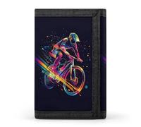 Cycling Forever Colorful Speed Casual Trifold Wallet for Men Slim Card Cases with 8 Slot Minimalist Purse Coin Clip
