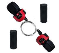Cycling Gear Shifter,1 Pair 3 X 7 Speed Left and Right Shifter - Handle Bar Grip for Garage Commuting Folding Trail Riding E-Bikes Mountain Adults Cyclists Mechanics