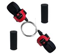 Cycling Gear Shifter - 1 Pair Bicycle 21 Speed Twist Shifter Lever | Non-Slip Handle Bar Grip | for E-Bikes Folding Commuting Training Touring Garage Kids Mechanics Adults Urban