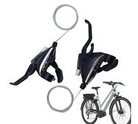Cycling Gear Shifter - Bike Lever Set, Smooth Shifting Action, Cable Attachment, Compact Pair Design | Ideal For Road Trail Folding Cycling Fitness Training Touring Urban Commuting Outdoor Use