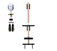 Cycling Gear Storage - Wall Mount Hanger For Bike Helmet & Riding Equipment | Adjustable No-Drill Installation For Small Spaces | Organizer For Glasses, Shoes, Speedometer In Garage, Apartment