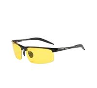 Cycling Glasses Driving Sunglasses Men Aluminum Magnesium Frame Sport Sun Glasses Driver Retro Goggles Sunglass UV400 Anti-Glare(Original Zipper Case,Black Blue)