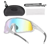 Cycling Glasses - PC+TR Frame 7.09x3.54x3.35in | UV Protection Sports Sunglasses With Color-Changing Lenses | Lightweight Cycling Glasses For Women And Men Running, Riding, And Outdoor Activities