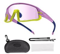 Cycling Glasses - PC+TR Frame 7.09x3.54x3.35in | UV Protection Sports Sunglasses With Color-Changing Lenses | Lightweight Cycling Glasses For Women And Men Running, Riding, And Outdoor Activities