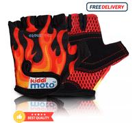 Cycling Gloves Half Finger Kids Bicycle Riding Mitts BMX MTB Gloves Flames