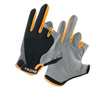 Cycling Gloves Ice Silk UV Protection - Three Finger Touchscreen Riding Gear, Breathable Anti Slip Grip | Lightweight Shock Absorption Palm Design Equipment for Cycling Fishing Delivery Use