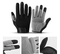 Cycling Gloves, Slip Resistant Professional Touch Screen Cycling Bike Gloves Black Shock Absorption for Sports (M)
