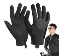 Cycling Gloves, Touchscreen Padded Shock-Absorbing Mittens - Reflective Breathable Full Finger Cycling Gloves for Men, for Cold Weather and Winter, for Road Bicycle, Cycling