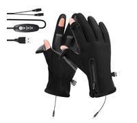 Cycling Gloves - USB Heated Gloves | Thermal Hand Warmers - Rechargeable Fingerless Gloves - Sizes M-XL Thermal Protection Adjustable to 60°C Ideal for Outdoor Cycling, Hiking and Cycling