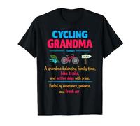 Cycling Grandma Definition Retro Value Graphic T-Shirt, Men, Black, S