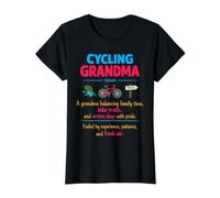 Cycling Grandma Definition Retro Value Graphic T-Shirt, Women, Black, S