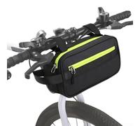 Cycling Handlebar Pouch 2.8L Reflective Strips | Waterproof polyester shell, 2.8L capacity, shoulder strap included, reflective strips, easy front mount(Black 2.5L)