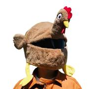 Cycling Head Cover - Soft Plush Turkey Helmet Cover with Bright Colors, Universall Cartoon Decorative Headgear | Comfortable Air Noise Reduction for Motorcycle, Bike, Riding Use