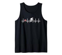 Cycling Heartbeat World Bike Day Rider Love Tank Top
