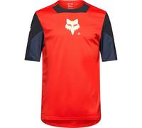 Cycling Jersey Fox Junior Defend Elevated Fluo Red YS
