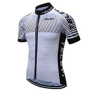 Cycling Jersey Men Bike Jersey MTB Jersey Zip Mountain Road Bicycle Tops t-Shirts Breathable Quick Dry Clothes Pro Team Outdoor Sports Racing Cycle Jersey for Gentleman Apparel White Size M