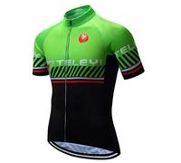 Cycling Jersey Men Bike Jersey MTB Jersey Zip Mountain Road Bicycle Tops t-Shirts Breathable Quick Dry Clothes Pro Team Outdoor Sports Racing Cycle Jersey for Male Apparel Green blackk Size XXXL